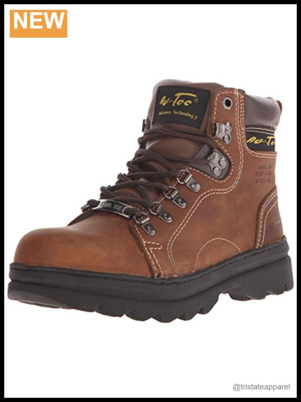 Women's Steel Toe Work Boots Safety Lace Up Ankle High Non-Slip Leather